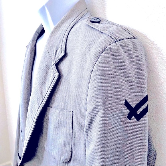 William Rast Military Style Blazer Urban Edge Sporty Hipster Tailored Jacket